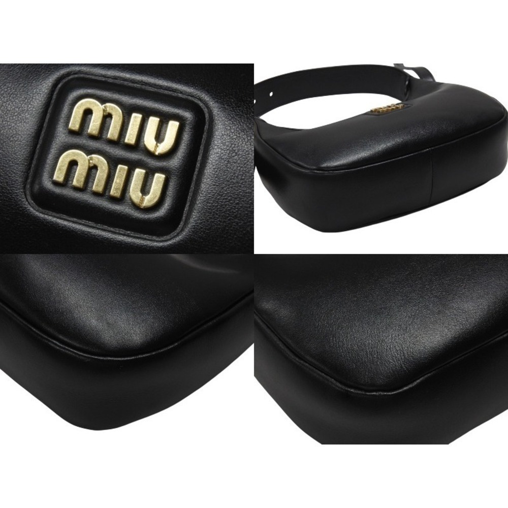 Miu Miu hobo shoulder leather handbag Miu bag black - Picture 9 of 10
